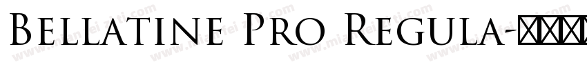 Bellatine Pro Regula字体转换